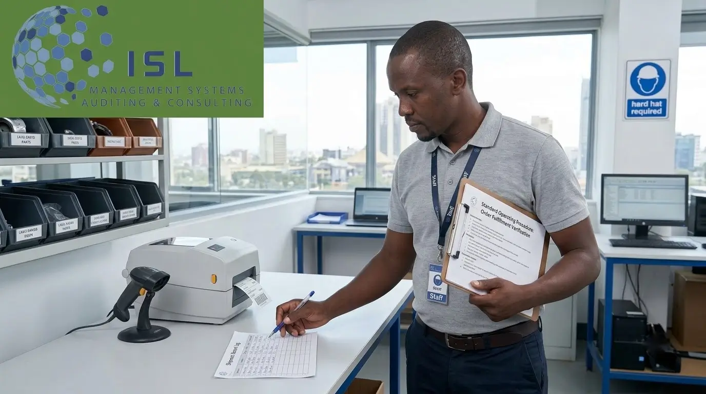 Internal audit walkthrough as part of ISO certification preparation