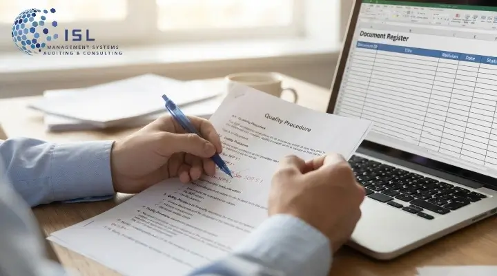 Reviewing procedures and records as ISO documentation support