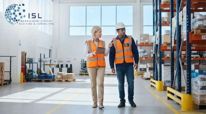 Safety walk round supporting an occupational health and safety standard